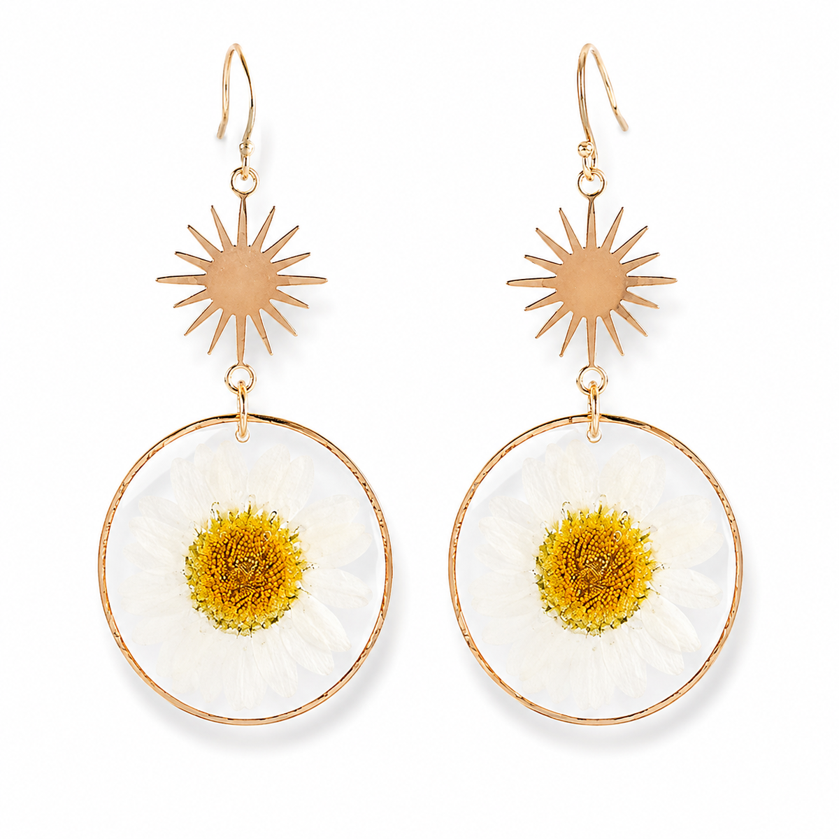 Fresh Start Daisy Sunburst Earrings