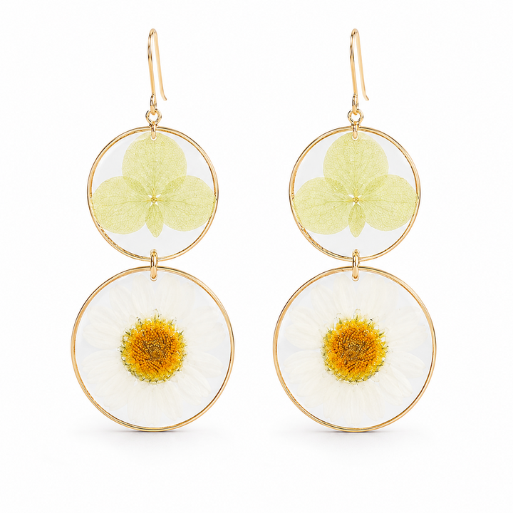 Garden Layers Pressed Flower Earrings