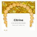 Citrine 6mm natural stone stretch bracelet