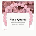 Rose Quartz 6mm natural stone stretch bracelet