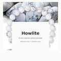 Howlite 6mm natural stone stretch bracelet