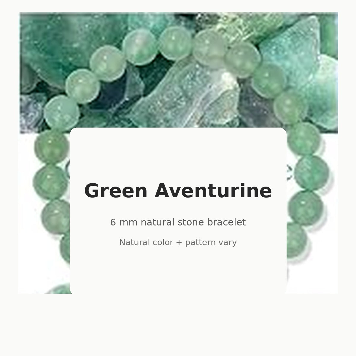 Green Aventurine 6mm natural stone stretch bracelet