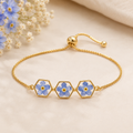 Three Blooms Forget-Me-Not Bracelet