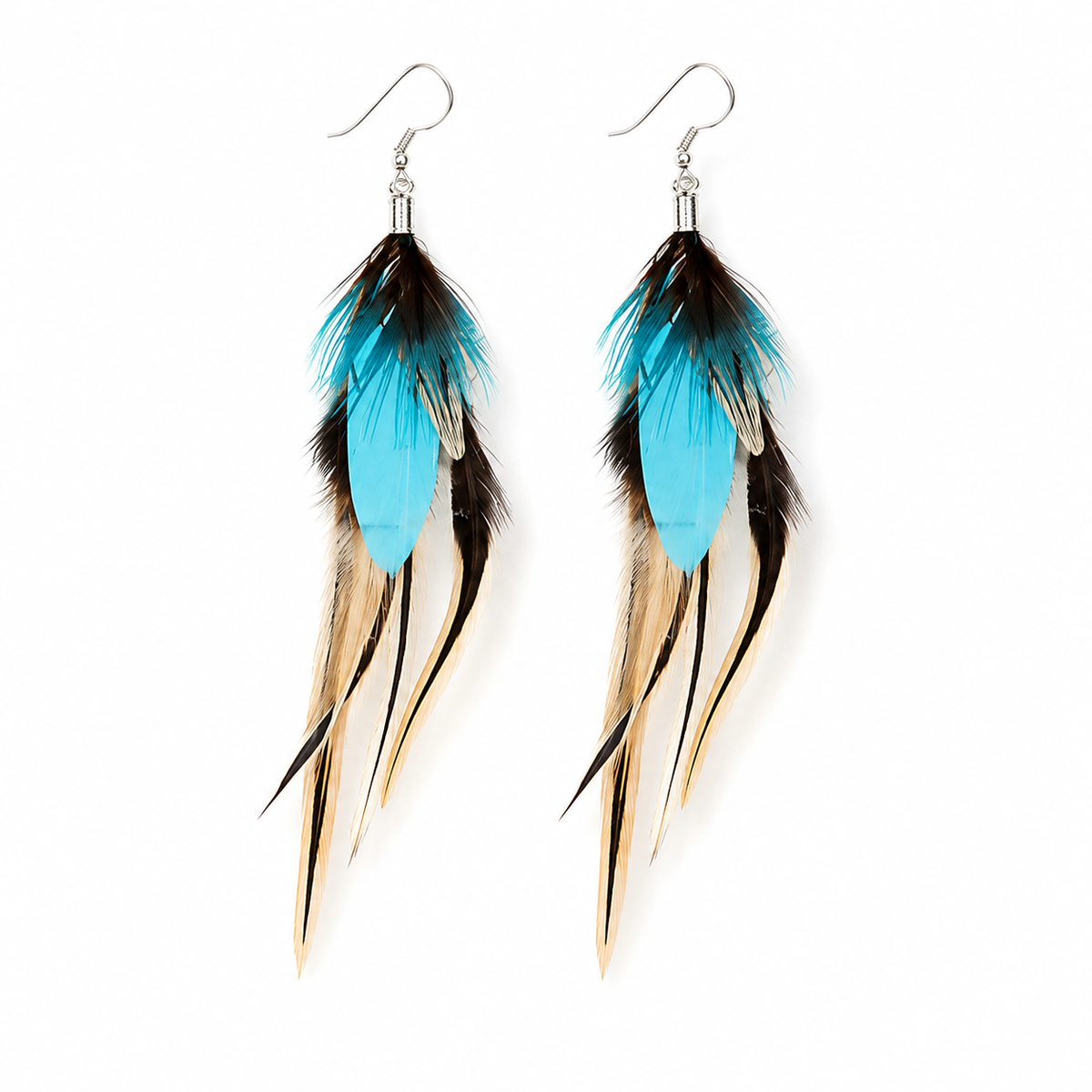 Open Waters Turquoise Feather Earrings