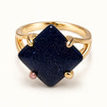 Blue Sandstone Stone Ring