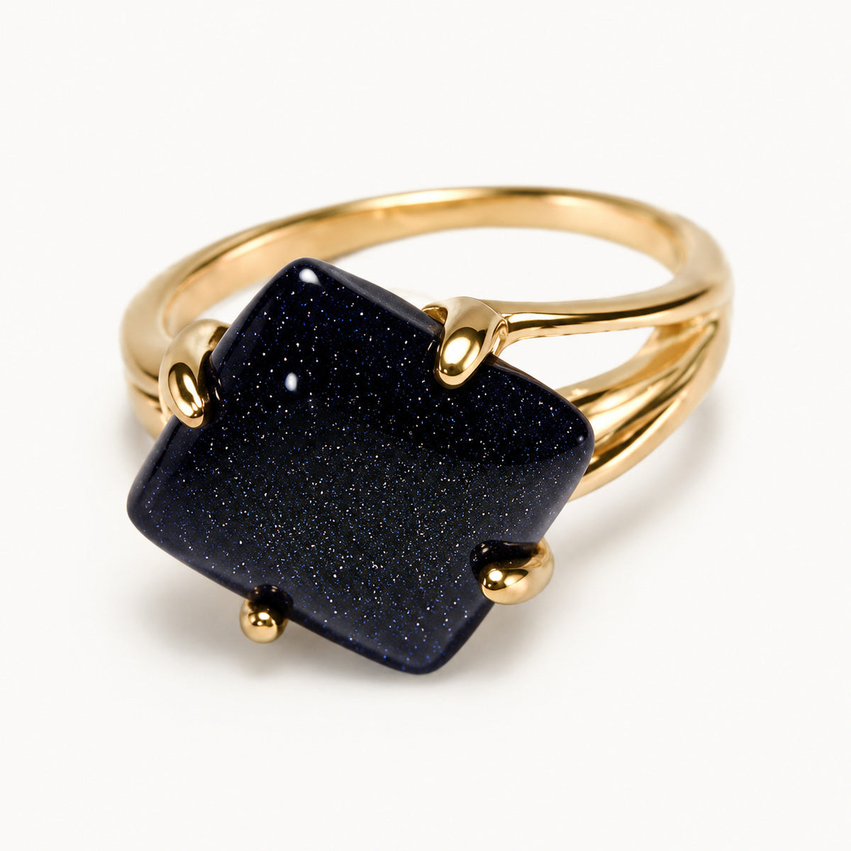 Blue Sandstone Stone Ring