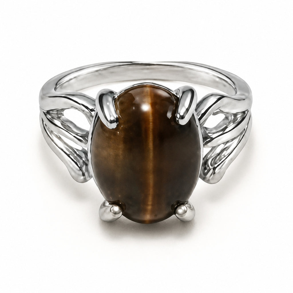 Tiger's Eye Stone Ring