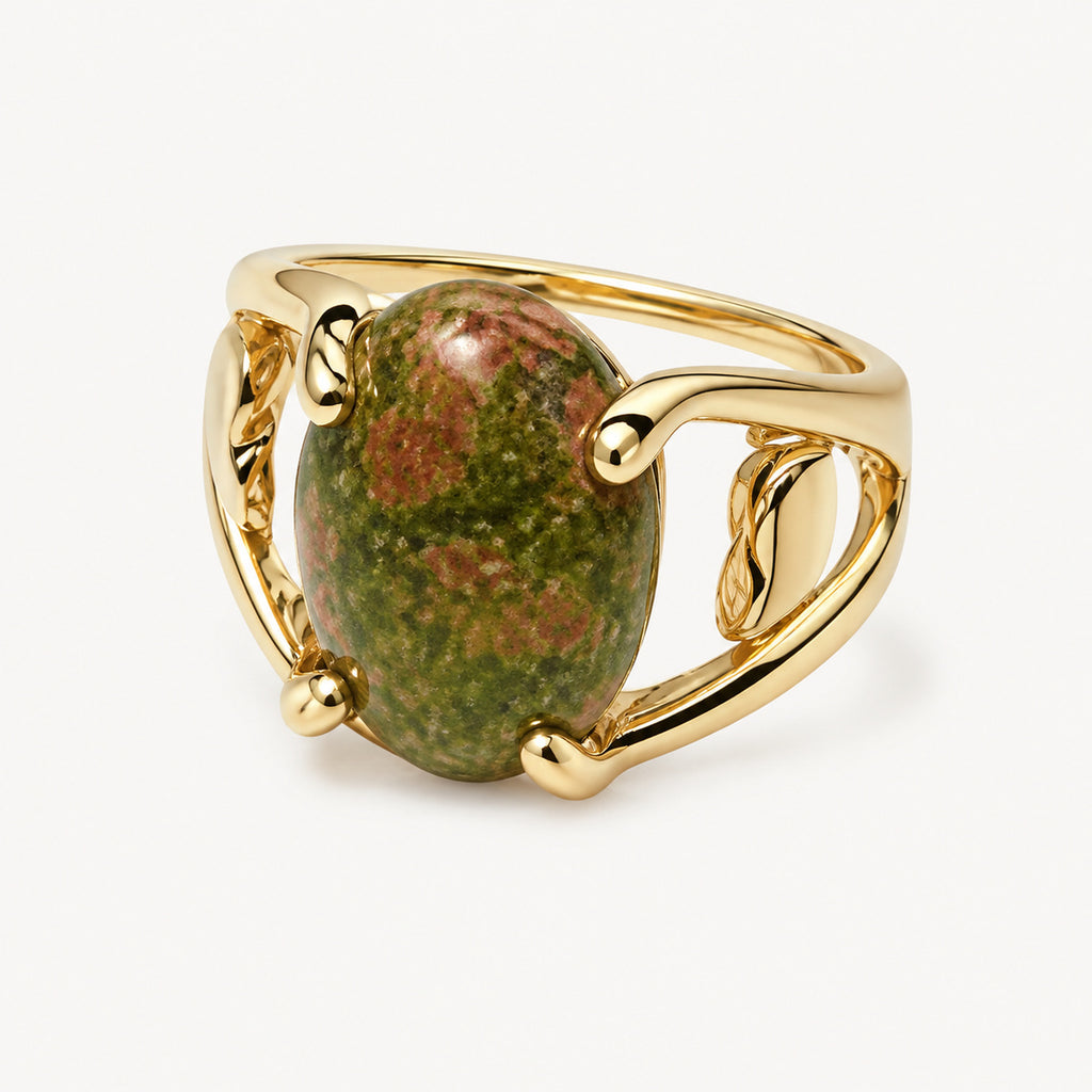 Unakite Stone Ring