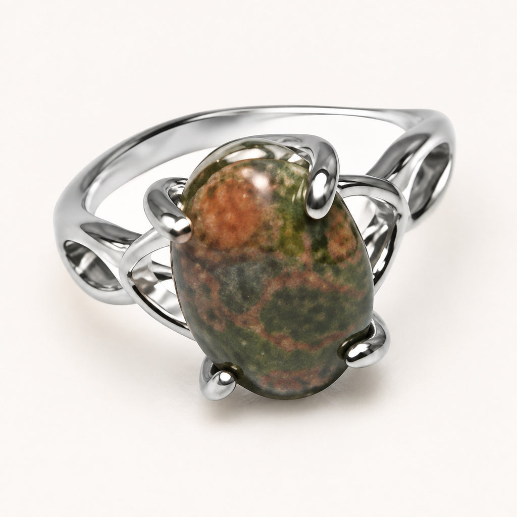 Unakite Stone Ring