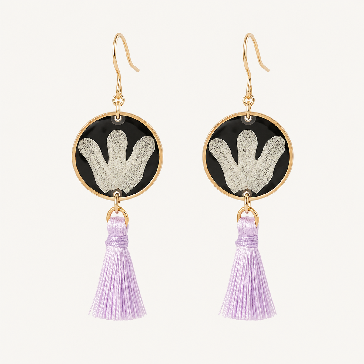 Lavender Possibility Tassel Earrings