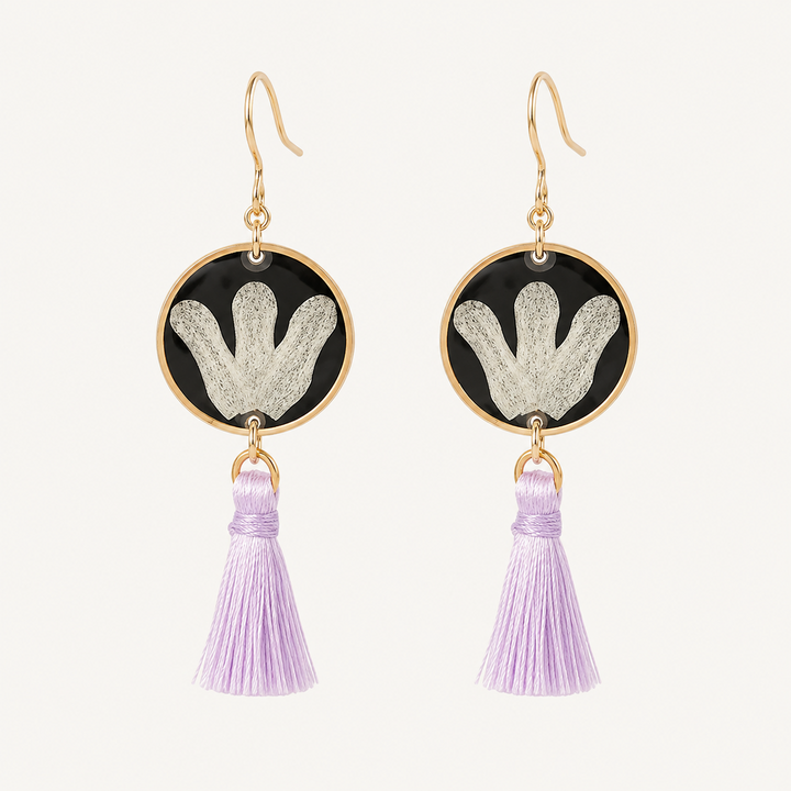 Lavender Possibility Tassel Earrings