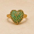Jade Root Heart Ring