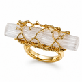 Selenite Root Ring