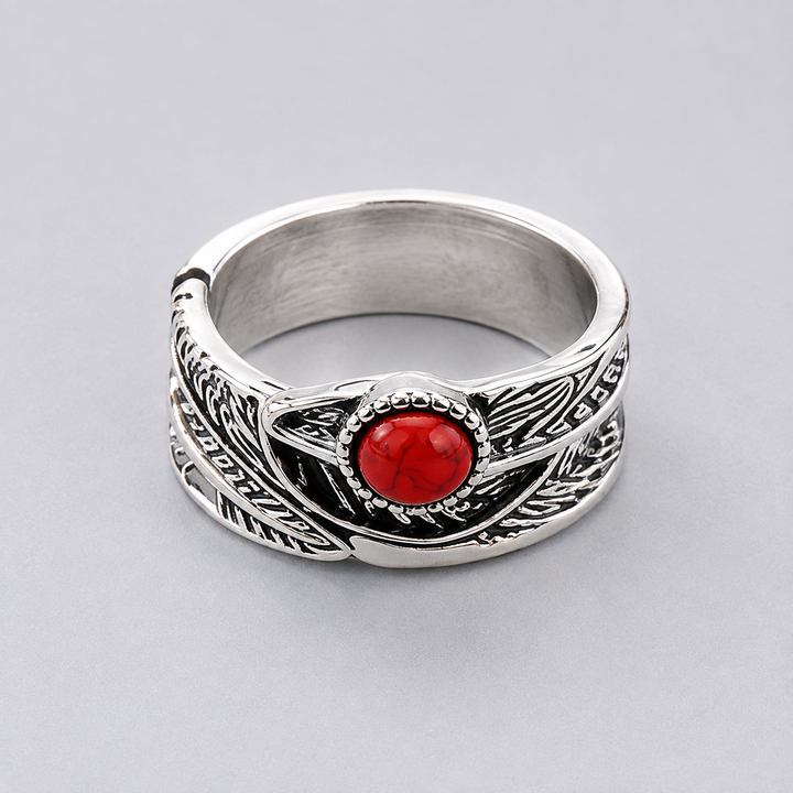 Moonlit Magic Feather Wrap Ring