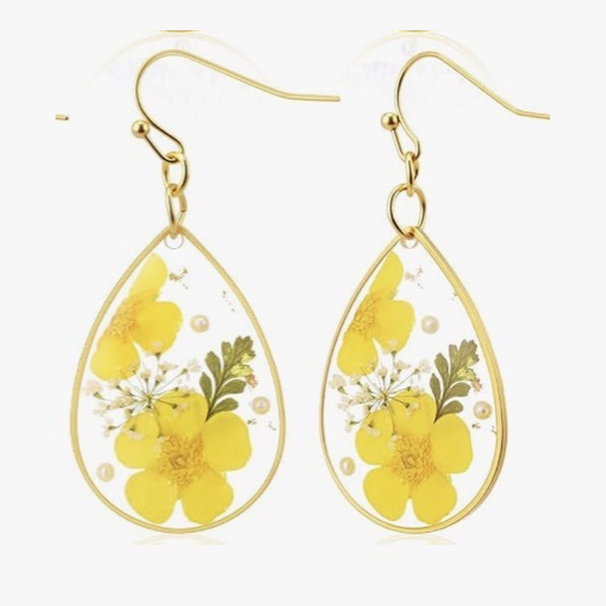 Buttercup Radiance Pressed Flower Earrings