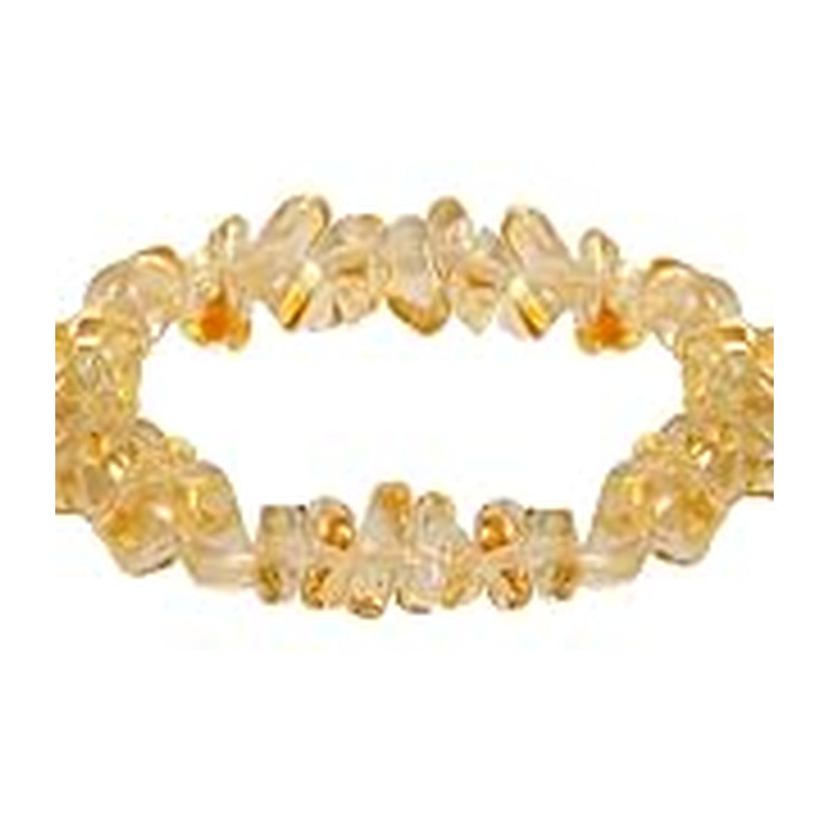 Citrine irregular stone chip stretch bracelet on a white background