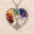 Heart of Belonging Rainbow Tree Pendant — solo view.