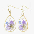 Lavender Meadow Grace Pressed Flower Earrings