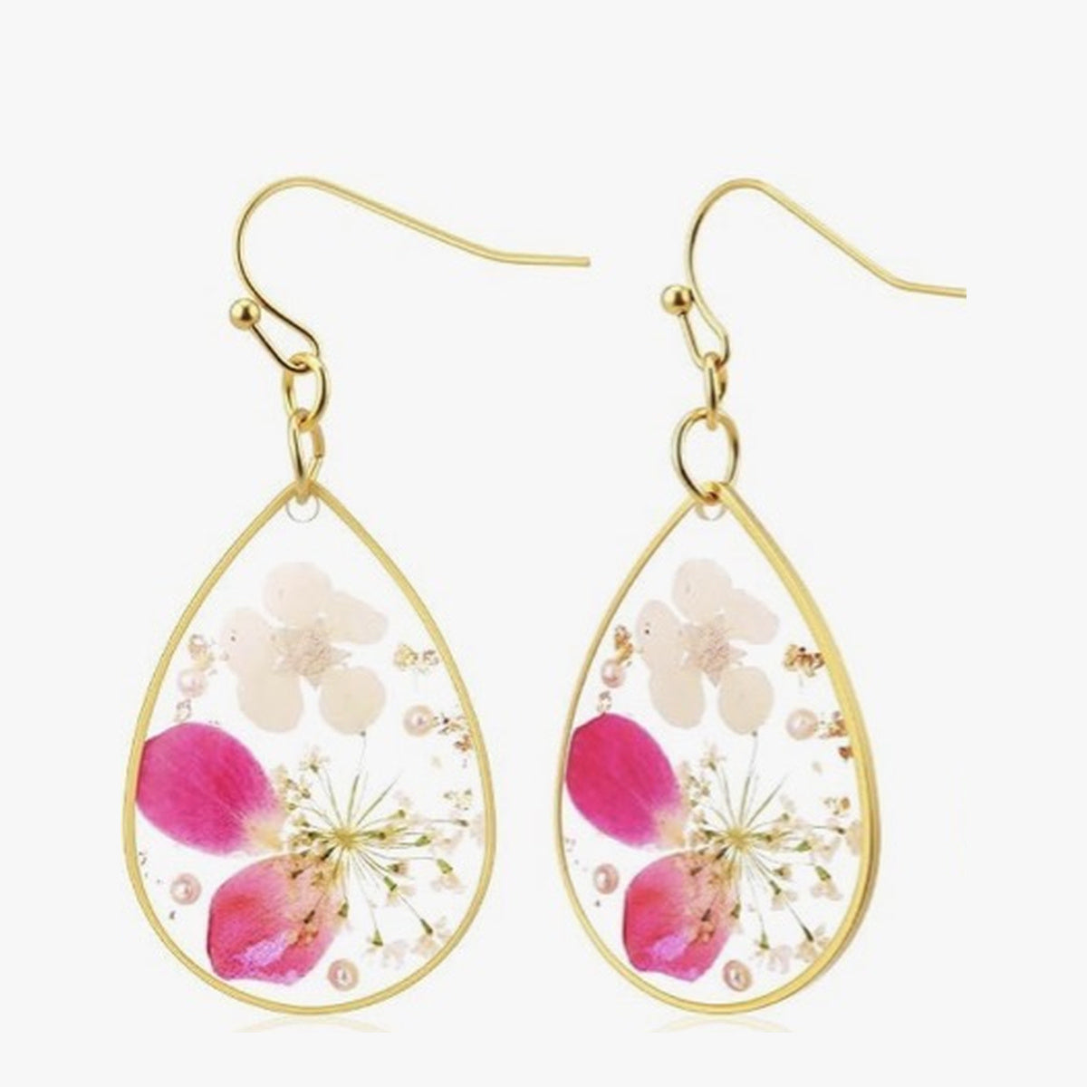 Rosewater Renewal Pressed Flower Earrings