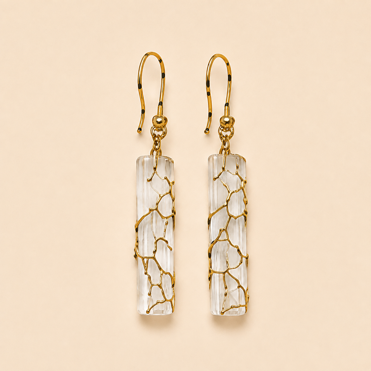 Selenite Root Earrings