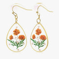 Sunset Bloom Courage Pressed Flower Earrings