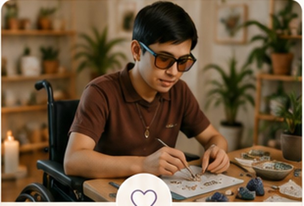 People sharing a meaningful custom gift in a warm setting