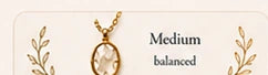 Medium — balanced, shown with a medium pendant
